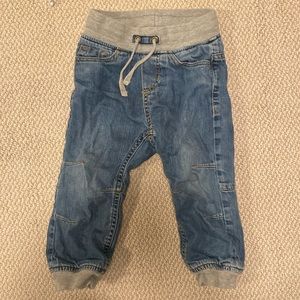 Polarn O. Pyret lined pull-on denim joggers